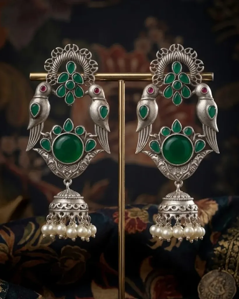 Parrot Earrings_79 (Red & Green)