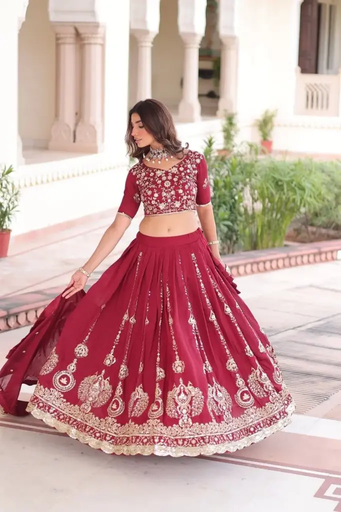 [540] Red Wedding Lehenga Choli_540