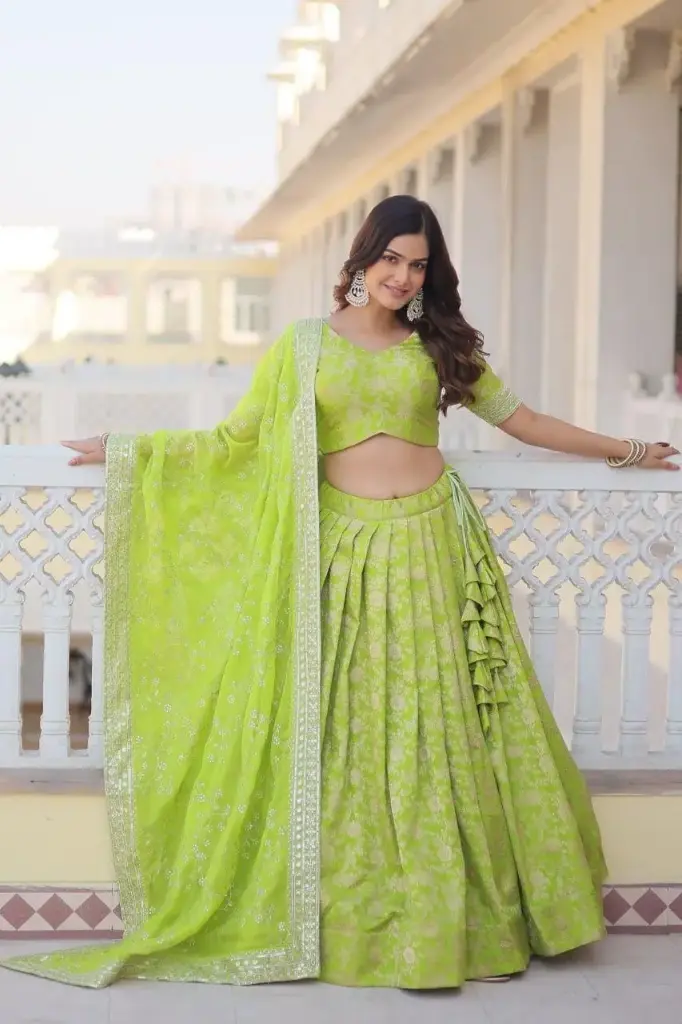[549]  Designer Viscose Jacquard fabric Lehenga Choli_549