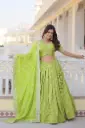  Designer Viscose Jacquard fabric Lehenga Choli_549