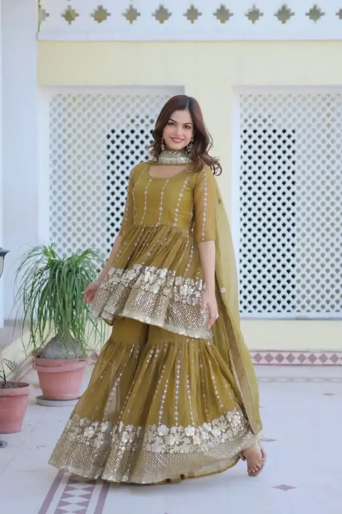 [551] Sakhi festival top & sharara For Every Occasion_551