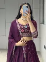 Traditional Embroidery Fully Stitched Lehenga Choli_555