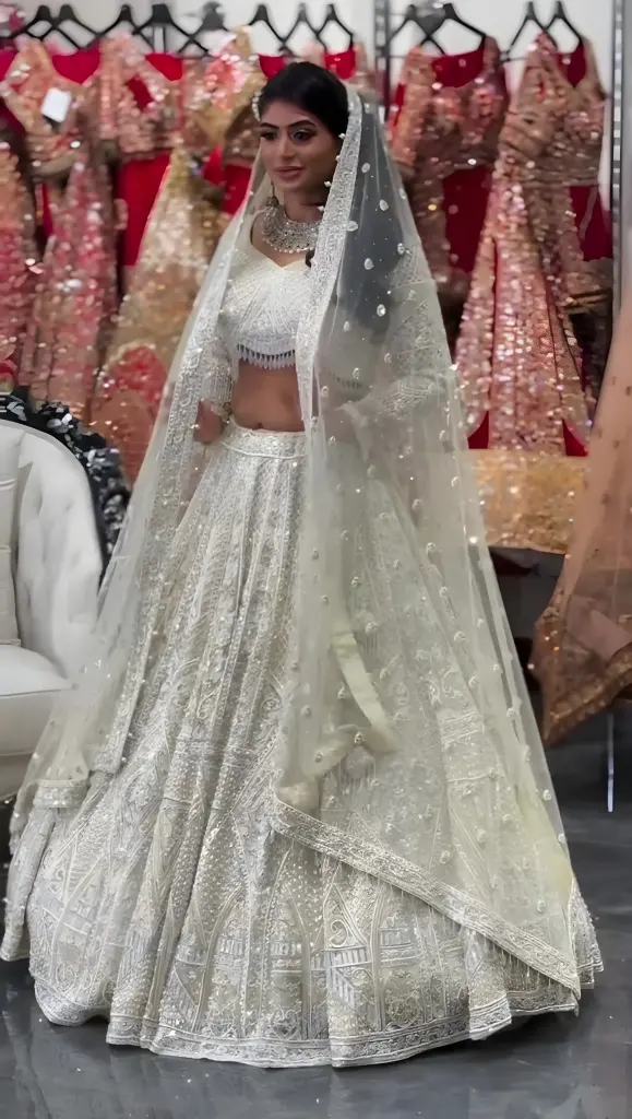 [575] The Ivory Moonstone Bridal Lehenga_575