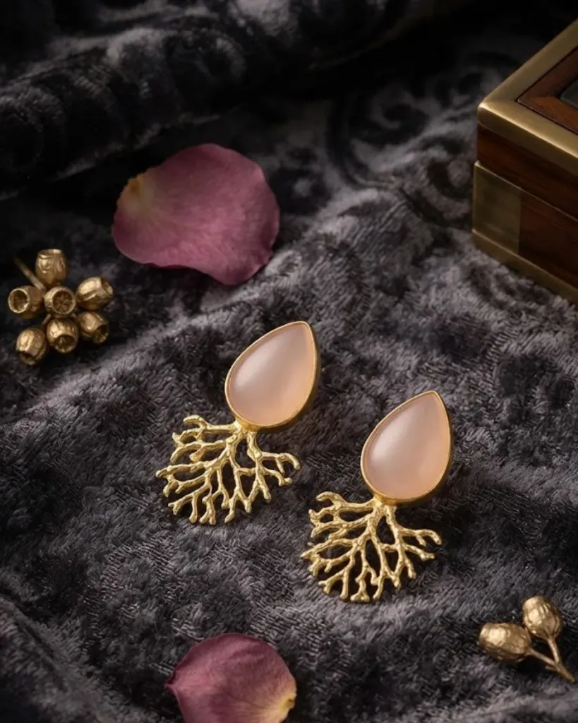 Drop Leaf Studs_94 (Pink)