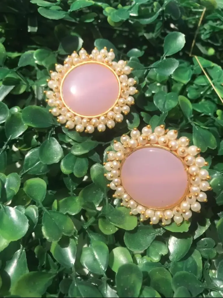 Pearl Simple Studs_95 (Pink)