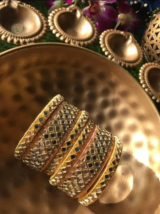 [98] Double Shade Bangles_98 (Gold)