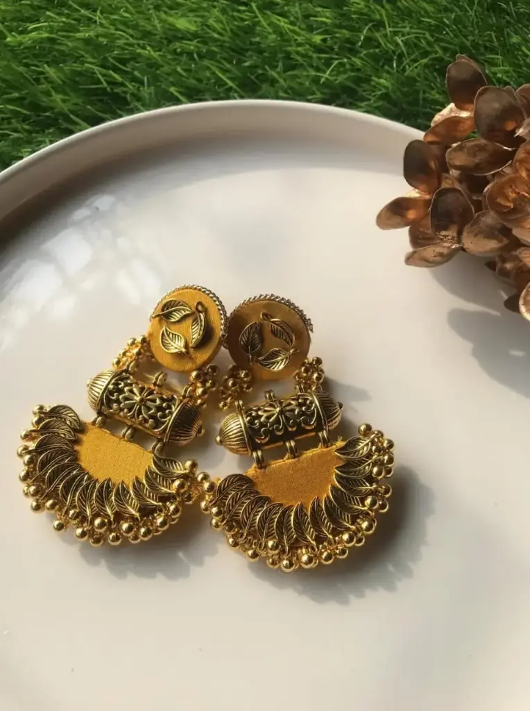 Antique Dangler Earrings_104 (Yellow)