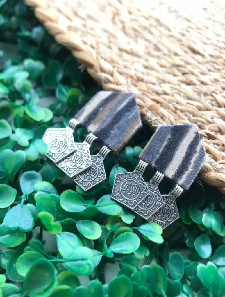 [125] Patola Bloom Fabric Dangler Earrings_125