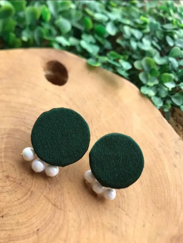 [1] Pearl Drop Studs_151 (Green)