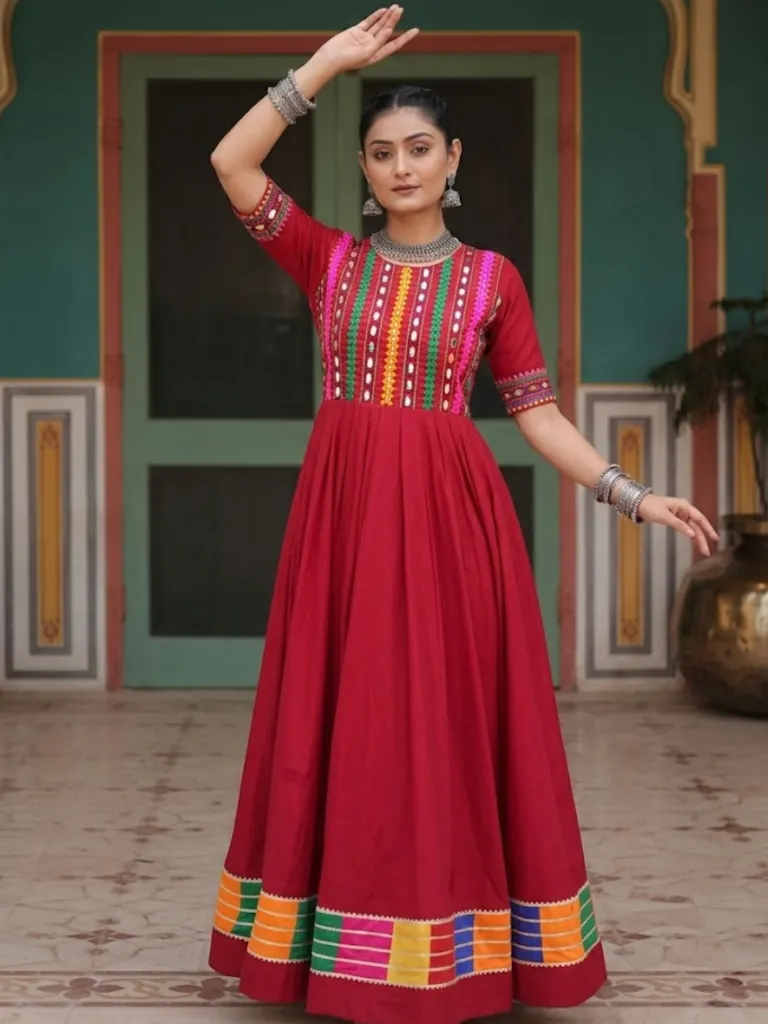 The Boho Breeze Set_RASRANGINI_330 (Red)