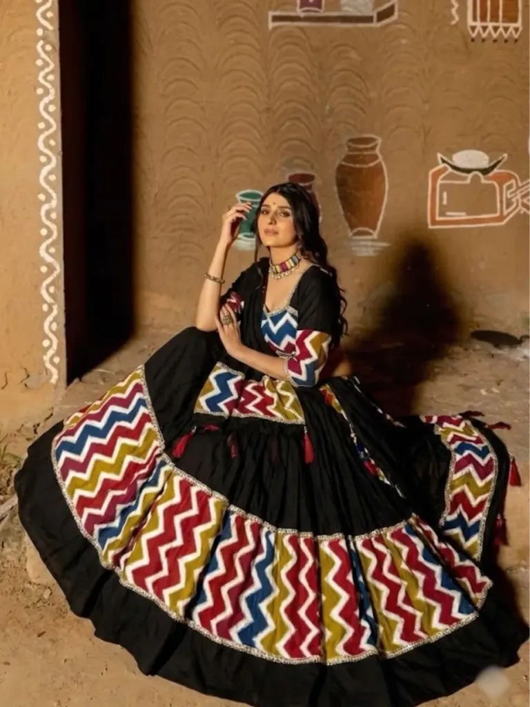  The Chevron Charmer Lehenga Choli_RASRANGINI_335