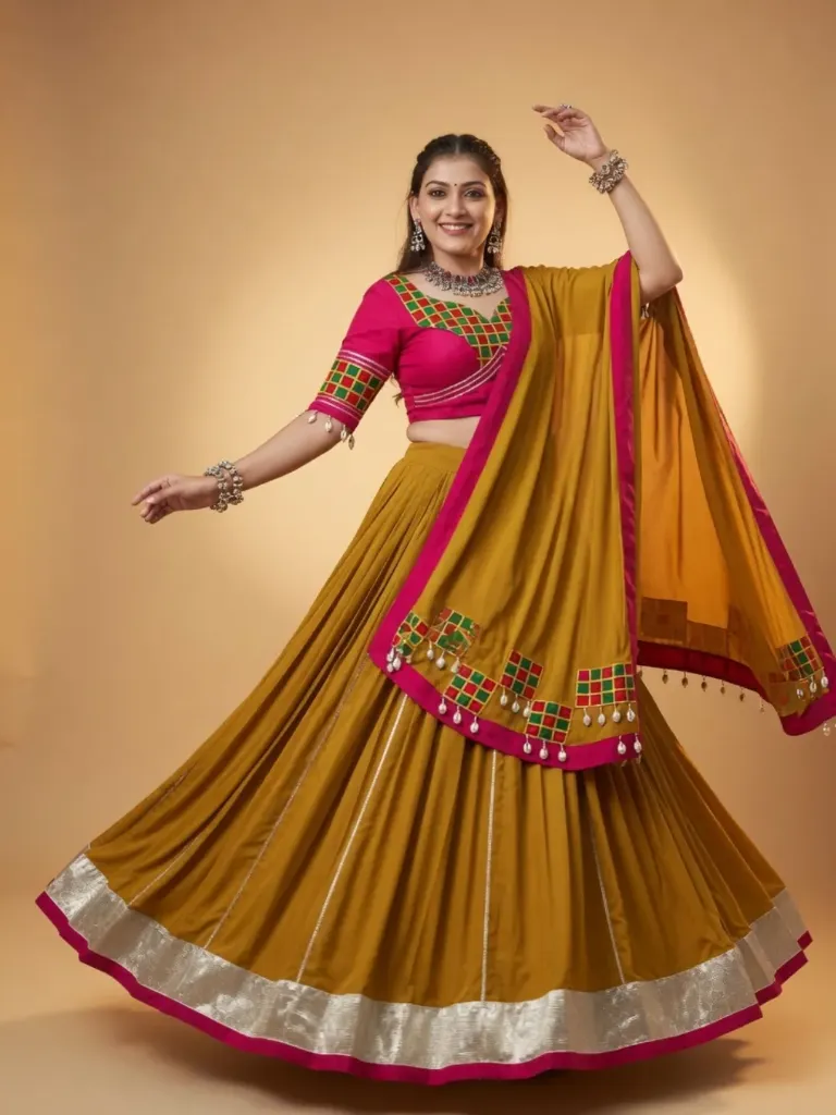  The Sun-kissed Bandhani Lehenga Choli_RASRANGINI_339