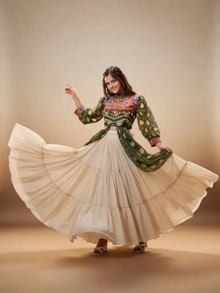  The Multi-Panel Wonder Lehenga Choli_RASRANGINI_340 (Green)