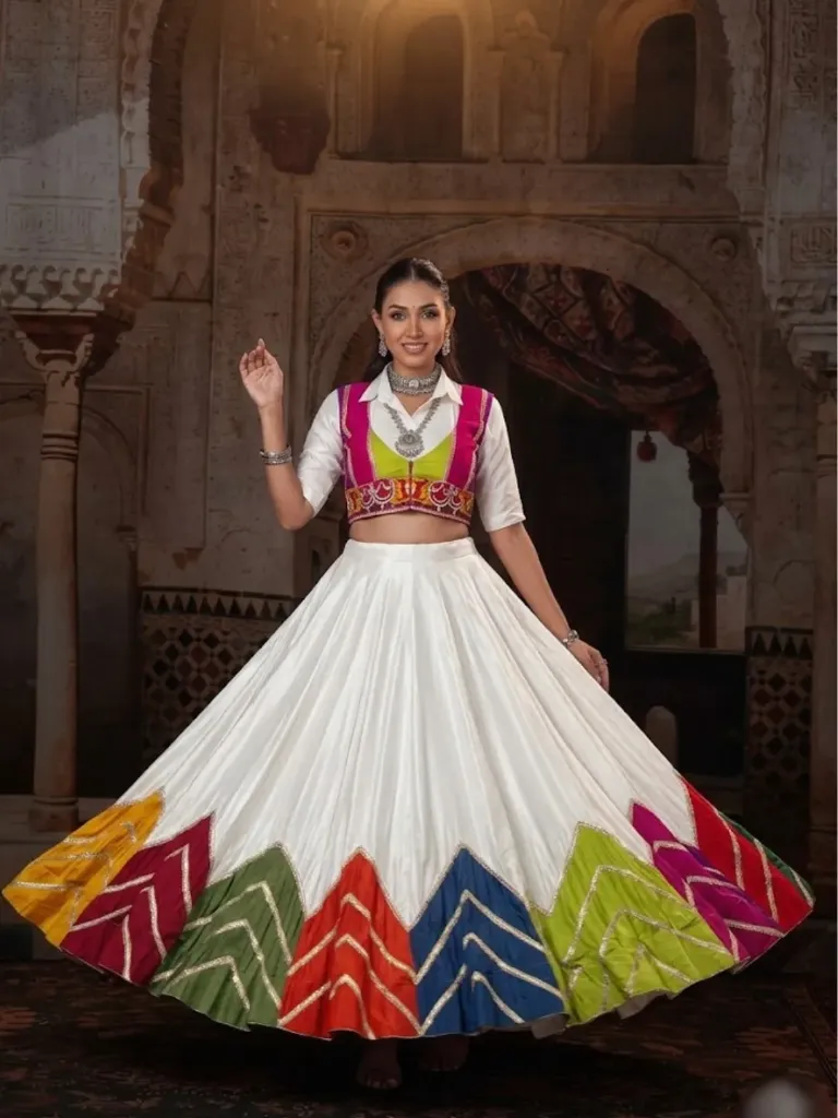  The Colorful Cascade Lehenga Choli_RASRANGINI_341