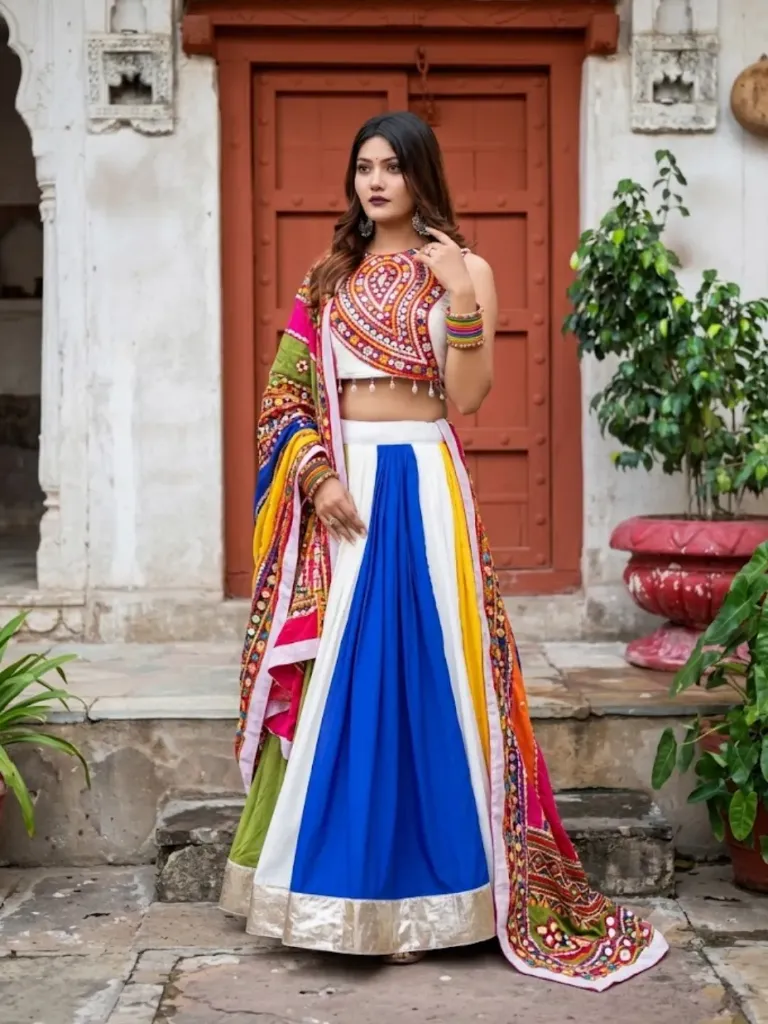 [355]  The Colorful Panelled Chaniya Choli_RASRANGINI_355