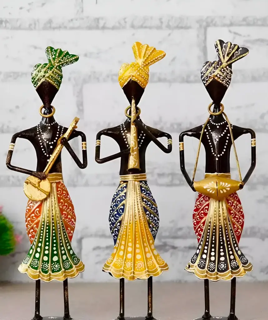 [394] Rajasthani Tribal Musician Iron Art Piece_394