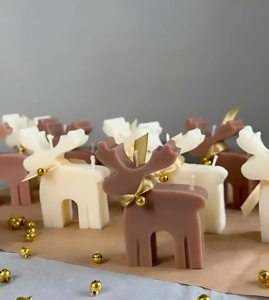 [436] Spire Christmas Reindeer 2 pieces Candles_436