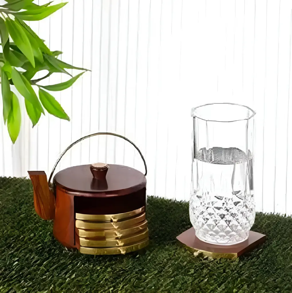 [445] Kettle Shape Coasters Pack of 6_445