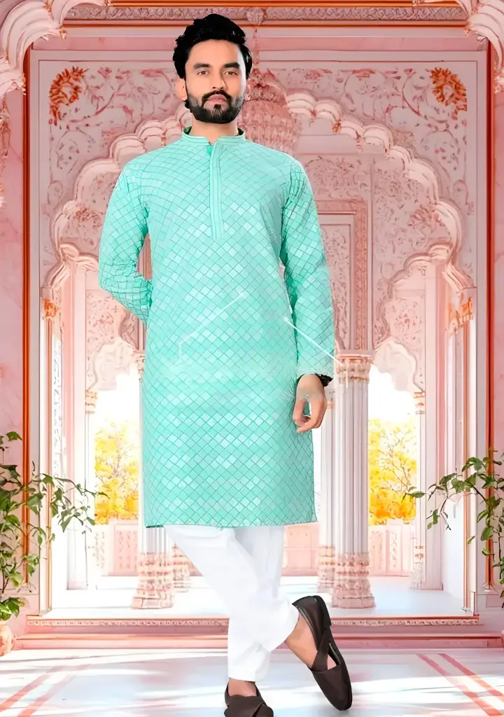 Stylish Men's Embroidery Kurta_482 (M)