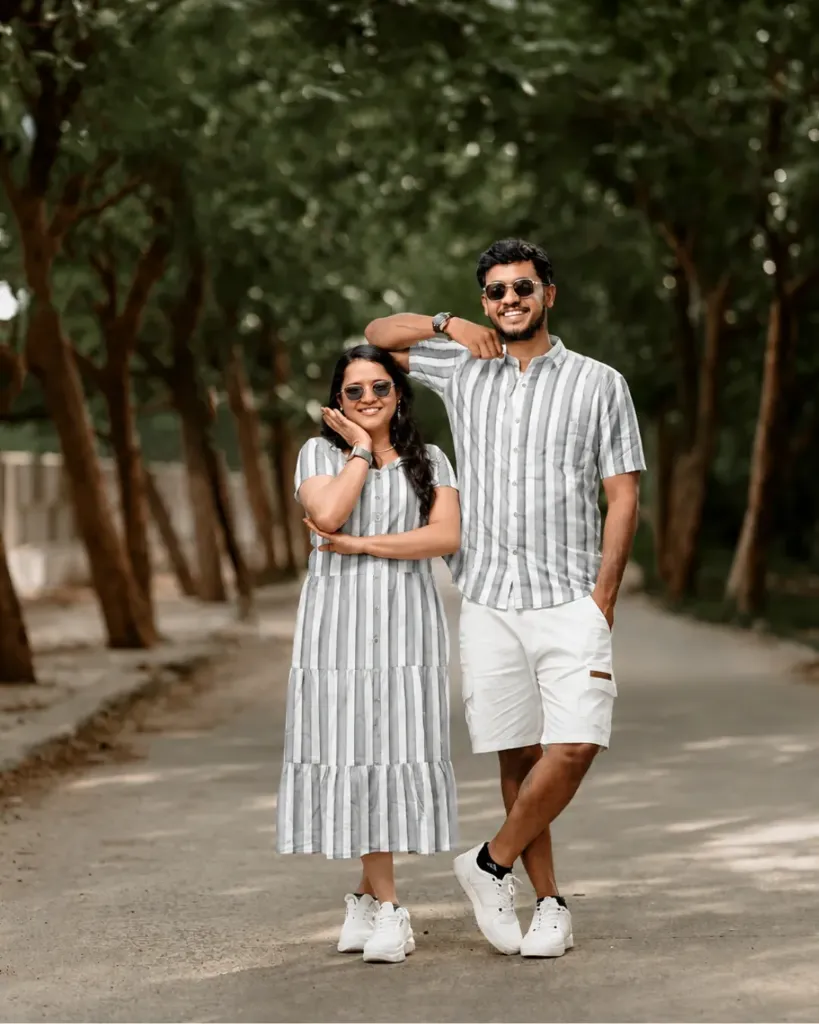 Couple Combo Mens Shirt & One Piece Dress for women_486